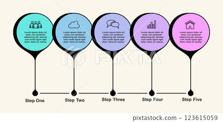 Infographic design template with place for your data. Vector illustration. 123615059