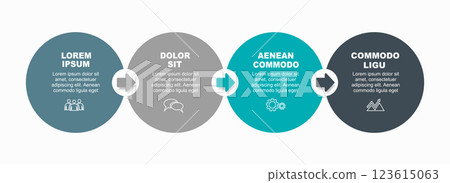 Infographic design template with place for your data. Vector illustration. 123615063