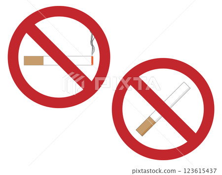 Smoking prohibited sign icon Smoking prohibited sign icon 123615437