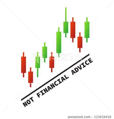 Not Financial Advice - funny vector design with candlestick chart 123616426