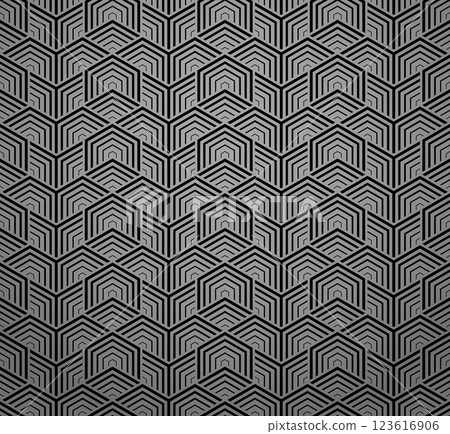 Abstract geometric pattern with stripes, lines. Seamless vector background. Gray and black ornament. Simple lattice graphic design Abstract geometric pattern with stripes, lines. Seamless vector background. Gray and black ornament. Simple lattice graphic design 123616906