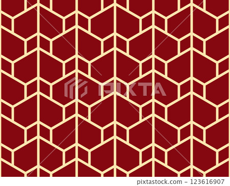 The geometric pattern with lines. Seamless vector background. Golden and red texture. Graphic modern pattern. Simple lattice graphic design The geometric pattern with lines. Seamless vector background. Golden and red texture. Graphic modern pattern. Simple lattice graphic design 123616907