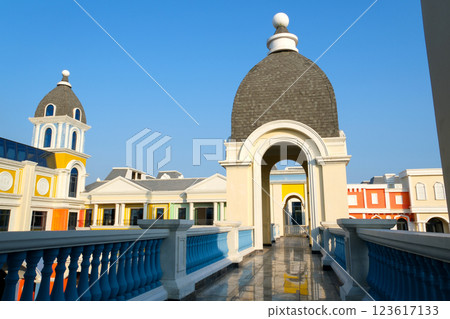 Phu Quoc Island Vietnam Colorful buildings like in Venice Italy , Vietnam Grand World Phu Quoc. famous entertainment, entertainment and shopping Phu Quoc Island Vietnam Colorful buildings like in Venice Italy , Vietnam Grand World Phu Quoc. famous entertainment, entertainment and shopping 123617133