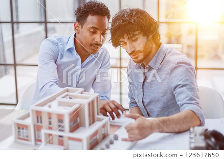 Corporate Collaboration: Professional Teamwork in Office Meeting 123617650