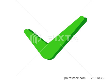 Green checkmark icon for approval or success Green checkmark icon for approval or success 123618330