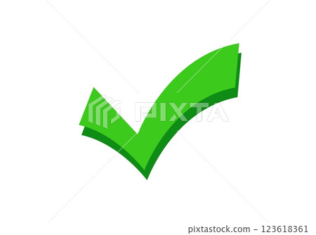 Green checkmark symbol for confirmation and approval Green checkmark symbol for confirmation and approval 123618361