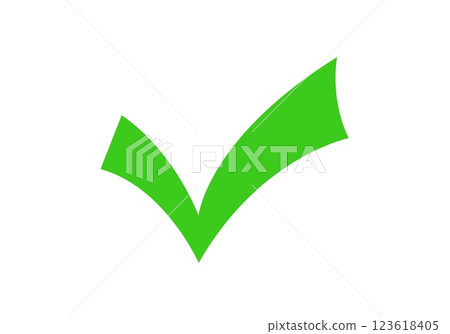 Large green checkmark symbolizing confirmation and success Large green checkmark symbolizing confirmation and success 123618405