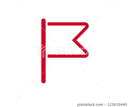 Red flag icon for alerts and notifications Red flag icon for alerts and notifications 123618440