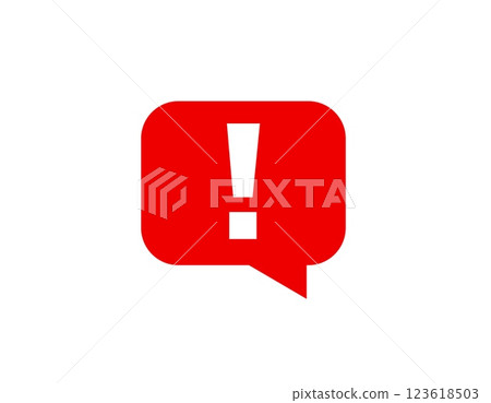 Red alert sign with exclamation mark for warnings and cautions Red alert sign with exclamation mark for warnings and cautions 123618503