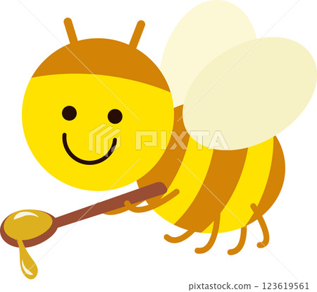 Bee with a spoon Bee with a spoon 123619561