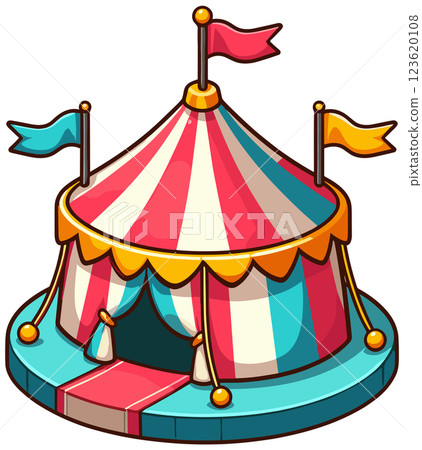 馬戲團帳篷插圖 123620108