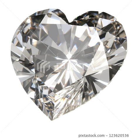 Heart-shaped diamond, 1 birthstone 123620536