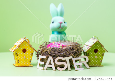 Easter bunny, eggs Easter bunny, eggs 123620863