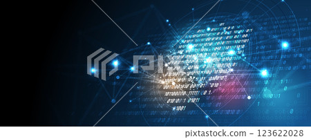 Cyber security technology vector background 123622028