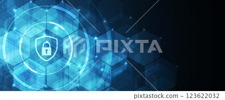 Cyber security technology vector background 123622032