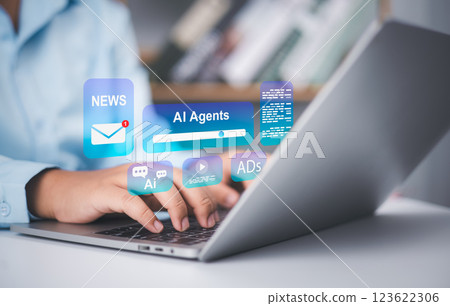 AI agents, AI assistants support human intelligence, Smart assistants for optimized workflows, Automate tasks, Drive innovation, Marketing and advertising, Education, Data Analysis, Sales. AI agents, AI assistants support human intelligence, Smart assistants for optimized workflows, Automate tasks, Drive innovation, Marketing and advertising, Education, Data Analysis, Sales. 123622306