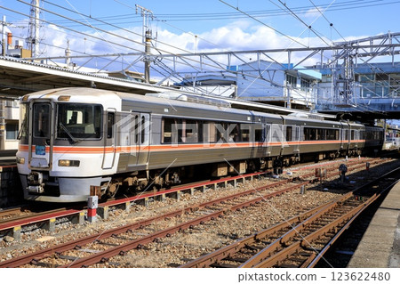 373 Series Fujikawa Express train stopped at Fuji Station 123622480