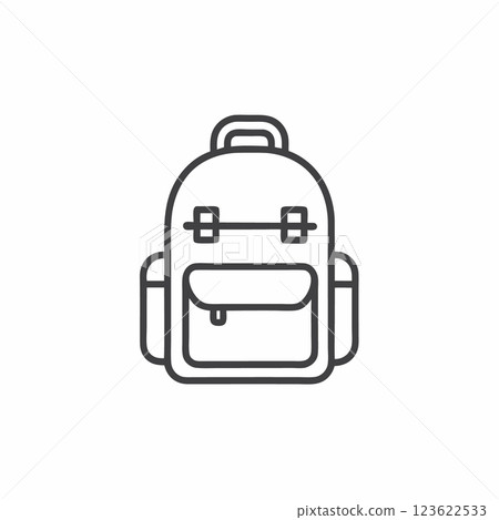 Intricate vector illustration of a minimalist backpack ready for adventure and exploration in a modern design setting Intricate vector illustration of a minimalist backpack ready for adventure and exploration in a modern design setting 123622533