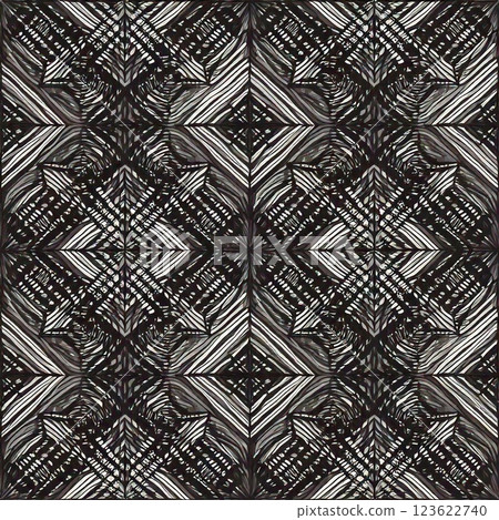 Black and white geometric pattern 123622740