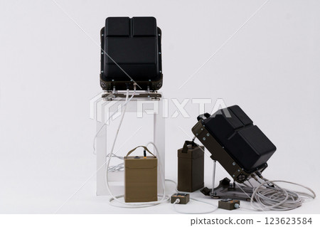 Advanced Electronic Warfare System Featuring Portable Signal Jammers and Power Units Advanced Electronic Warfare System Featuring Portable Signal Jammers and Power Units 123623584