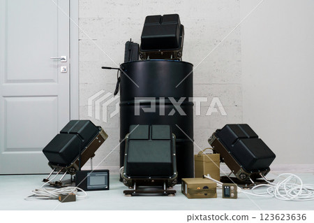 Advanced Electronic Warfare System Components Displayed in a Secure Environment Advanced Electronic Warfare System Components Displayed in a Secure Environment 123623636