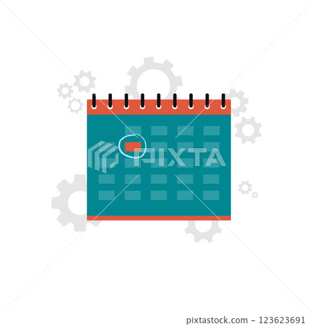 Calendar icon concept. Event and schedule business concept. Flat vector illustration. 123623691