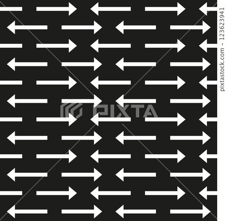 Vector seamless pattern of flat arrow silhouette 123623941