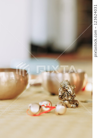 The bride and groom show wedding rings, the hands of two lovers 123624031