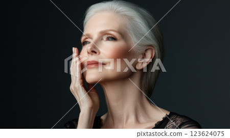 Graceful elegance of a mature model 123624075