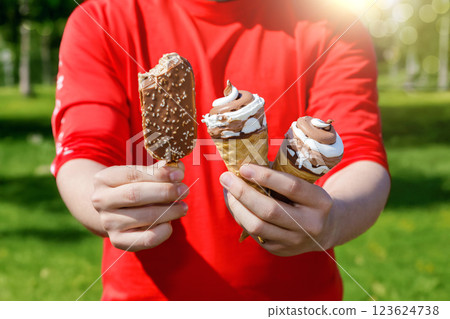 Summer and ice cream. 123624738