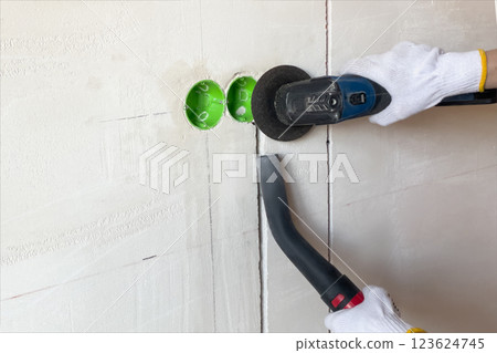 Removing excess socket box. 123624745