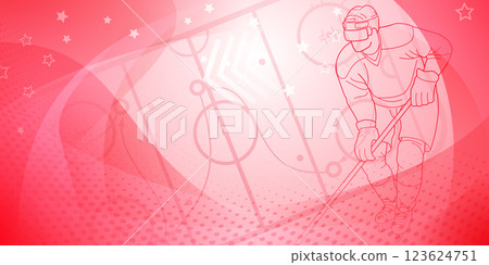Hockey player on ice. Hockey player on ice. 123624751