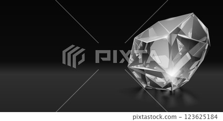 Diamond on a dark background. 123625184
