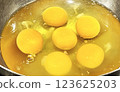 Fresh eggs prepared for baking 123625203