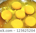 Fresh eggs prepared for baking 123625204