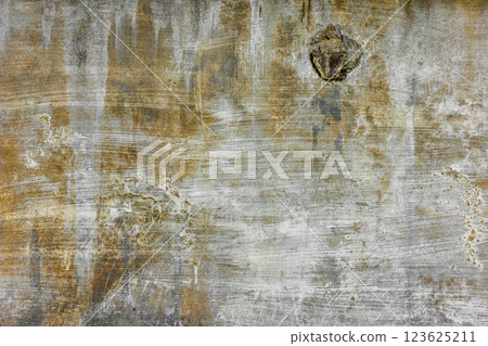 rough concrete wall with old white paint strokes yellow streaks and stains rough concrete wall with old white paint strokes yellow streaks and stains 123625211