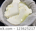 Fresh cottage cheese from cow''s milk 123625217