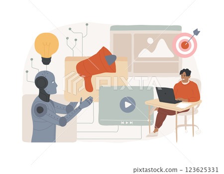 AI-Generated PR Content abstract concept vector illustration. AI-Generated PR Content abstract concept vector illustration. 123625331