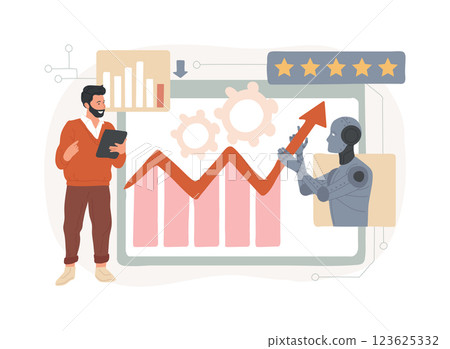 AI-Supported Crisis Management abstract concept vector illustration. 123625332