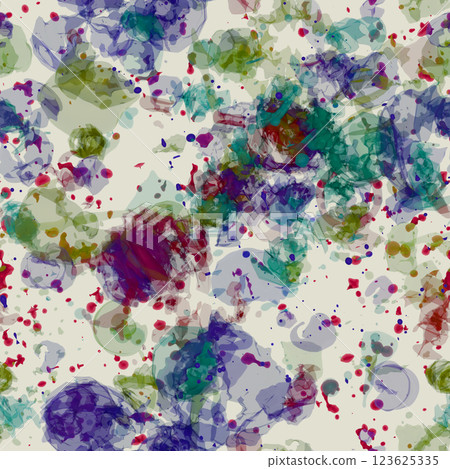Seamless Tileable Abstract Art Pattern With Fluid Color Ink Splotches Seamless Tileable Abstract Art Pattern With Fluid Color Ink Splotches 123625335