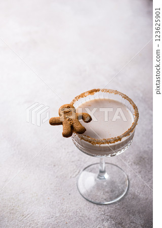 Christmas winter creamy cocktail eggnog Christmas winter creamy cocktail eggnog 123625901