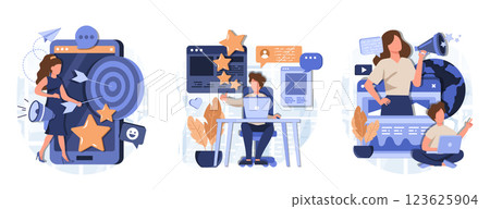 marketing, online, vector 123625904