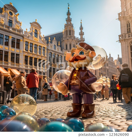 Surreal and Whimsical Brussels: Floating Chocolate-Filled Balloons and Living Manneken Pis Surreal and Whimsical Brussels: Floating Chocolate-Filled Balloons and Living Manneken Pis 123626090