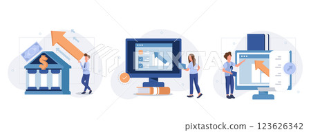 business, financial, vector 123626342