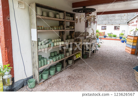 Traditional farmhouse on the island of Bornholm, Denmark 123626567