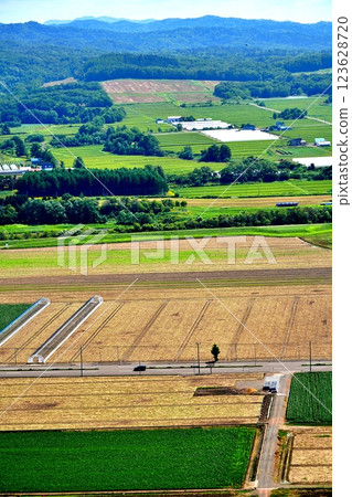 Rural scenery seen from Tappuyama Observatory in Mikasa, Hokkaido Rural scenery seen from Tappuyama Observatory in Mikasa, Hokkaido 123628720