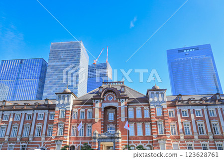 東京站丸之內站建築與都市景觀 123628761