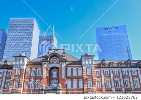 東京站丸之內站建築與都市景觀 東京站丸之內站建築與都市景觀 123628762