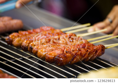 Traditional snacks, traditional sweets 123629813