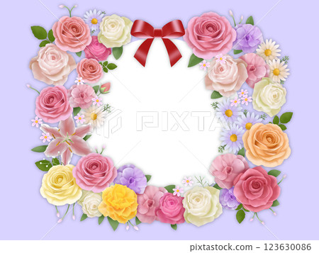 Flower frame (purple) B-4 Flower frame (purple) B-4 123630086